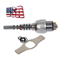 6-Hole Quick Coupler with LED Light for KaVo Fiber Optic Dental Handpiece