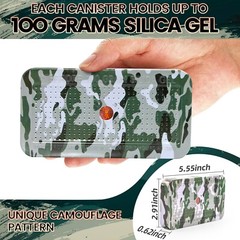 100g 2 Packs Silica Gel Canister Reusable Indicating Desiccant Dehumidifier