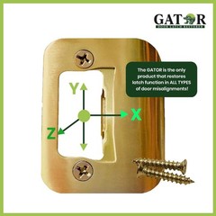 Gator Door Strike Plate with Screws, – 2-1/4″ by 1-3/4″ Universal Latch Re