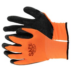 Tool Essentials Latex Coated Palm Knitted Work Gloves with Elastic Cuff Pairs