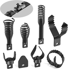 8-Piece Drain Snake Cutter Heads Steel 5/16″-3/4″ Easy Installation for Cleaning