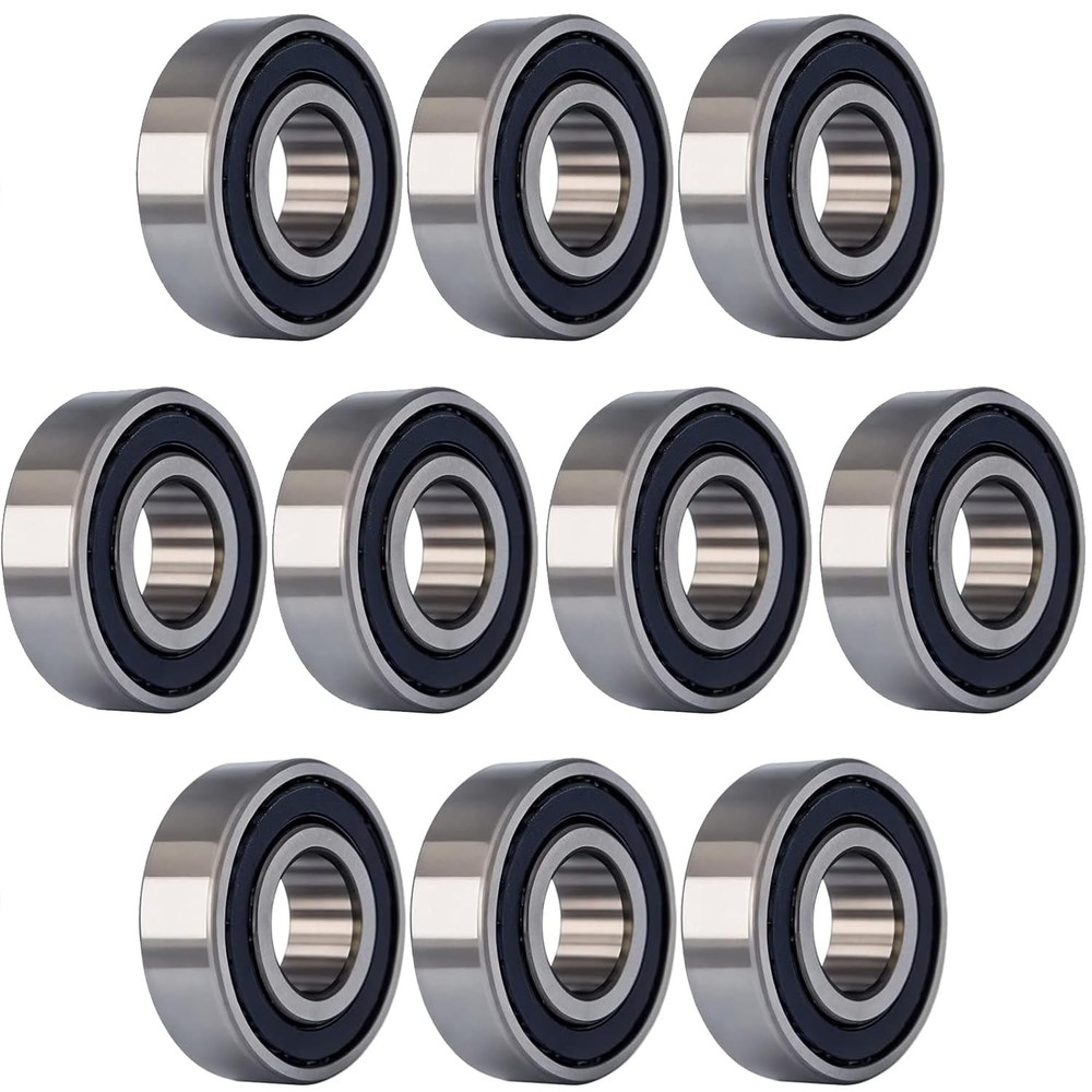 10 PCS R8-2RS 1/2 Inch Bore Double Rubber Sealed Roller Ball Bearing 1/2 X1-1/8