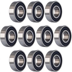 10 PCS R8-2RS 1/2 Inch Bore Double Rubber Sealed Roller Ball Bearing 1/2 X1-1/8