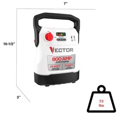VECTOR 800 Amp Jump Starter with USB Power MISSING CHARGER