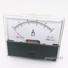 US Stock Analog Panel AMP Current Ammeter Meter Gauge DH-670 0-5A DC