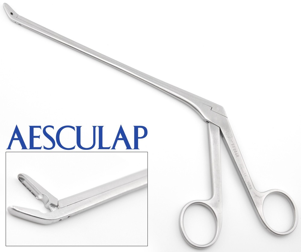 AESCULAP FF806R Surgical Spurling Pituitary Rongeur Angled up 3mm x 10mm Bite 7″