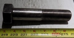316 Stainless Steel Bolt 1-1/4″-7 X 3″ Thread Length X 5-7/8″ Long X 6-5/8″ OAL