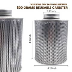 800 Grams Silica Gel Reusable Canister Desiccant, 1 Pack Gun Safe Dehumidifier