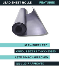 Lead Sheet – Lead Sheeting – Sheet Lead Rolls – (1/32″ X 12″ X 36″) – 1 Pack