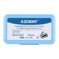 50Sets AZDENT Dental Orthodontic Sgl Buccal Tube Roth.022 1st Molar Non-Conv