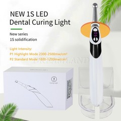 NEW 1S LED Dental Curing Light Lamp Cordless metal head 2300mw/cm2 black