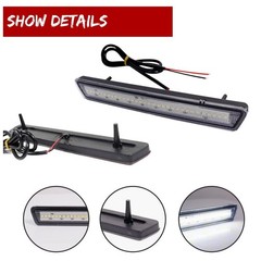 Rear Bumper Side Marker Lights Clear Lens Black ABS Bulbs Ford Mustang 99-04