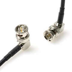 Ultra-Soft 12G SDI Cable BNC to Right Angle 50cm 19in 75 Ohm Shielded Cable