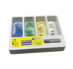 40pcs Dental Composite Finishing Polishing Discs 12mm+1pc Mandrel