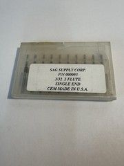Solid Carbide End mill 2 Fl. 3/32 Dia. 3/8 LOC .125 Shaft 1.5” OAL USA Qty. 10