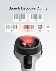 Bluetooth Barcode Scanner, 1 Charge 180 Days Standby, 115FT Range, Automatic …