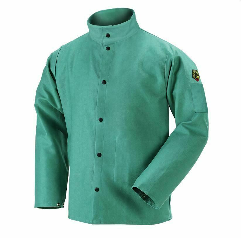 NEW Revco Black Stallion F9-30C 9oz. 30″ Cotton FR Green Welding Jacket S-5XL