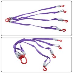 6600LBS Capacity 5FT Lifting Slings with G80 4 Legs Grab Hook and Adjuster