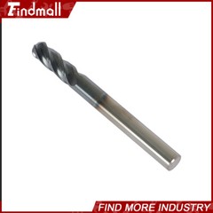5Pcs Carbide End Mill 1/4″ 4 Flute Ball Nose 2-1/2″ Overall Length -TIALN COATE