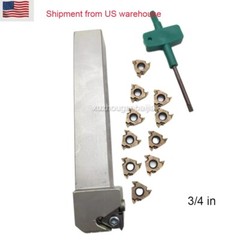 1PC SER 3/4″K16 19x125mm Lathe Turning Tool Holder Inch holder + 10p 16ER insert