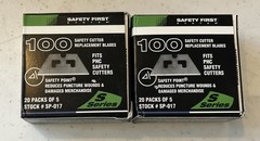 [200 Blades]PHC #SP-017 Safety Cutter Replacement Blades (2 Boxes Of 100)
