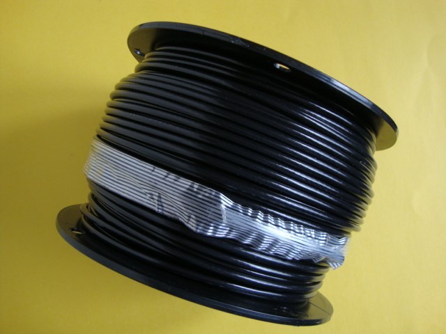 BLACK Vinyl Coated Wire Rope Cable,1/8″ – 3/16″, 7×7, 150 ft reel