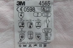 3M 4565-BLK-M 25 Pk Size M Zipper Closure Disposable Coveralls