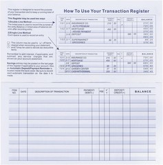 20 Pack Checkbook Register Check Registers for Personal Blank Ledger Transaction