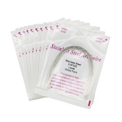 100 Pcs Dental Orthodontic Stainless Steel Recrangular Arch Wire Ovoid Form