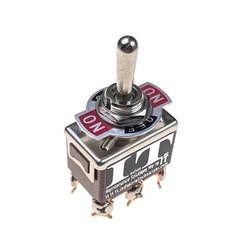 IndusTec 20A DPDT – 6 screw Momentary resetting 3 Position Toggle Switch 12V 24V