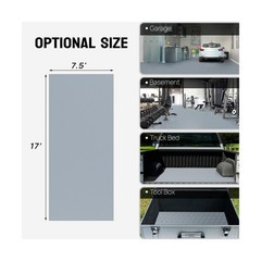 TUFFIOM 7.5×17 FT Garage Floor Mat, Coin Plate Sheet PVC Roll for Under Car P…