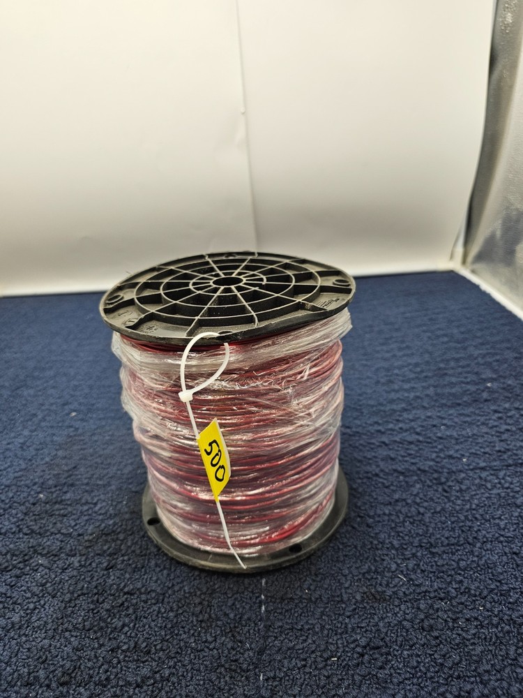 18 AWG Red Wire Spool 500 Feet Length 1000V Moisture Resistant