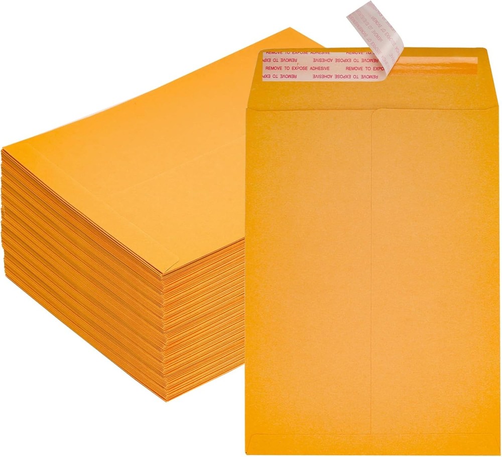 100 Pack 10×13″ Kraft Catalog Mailing Envelopes Mailers Peel Self Seal
