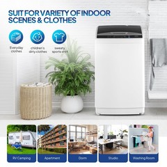 Rovsun 25Lbs Portable Washing Machine Full-Automatic Electric Laundry Machine