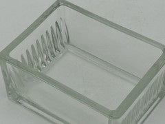 Vtg T.C. W. Co Glass Slide Staining Dish/Box w/Lid Holds 10 Horizontal Slides