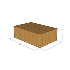 5 24x16x8 Kraft Brown Corrugated Shipping Boxes 32 ECT Single-Wall New