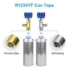 R1234YF Quick Coupler Self-Sealing Puncture Type Can Tap Valve Core Remover Set