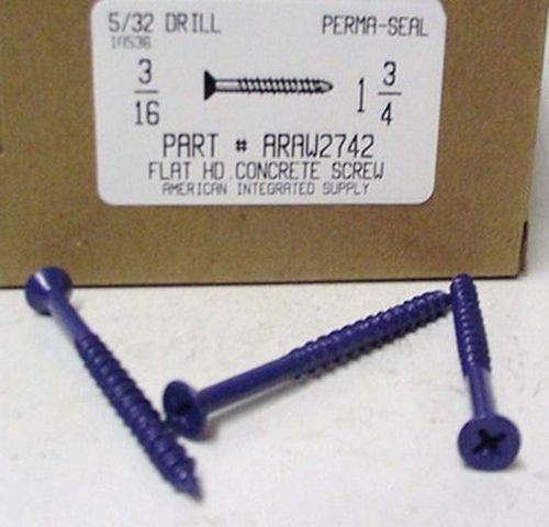 3/16X1-3/4 FLAT HEAD PHILLIPS CONCRETE SCREWS (300)