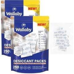 2g Silica Gel Desiccant Packs 500 Count Food Safe Moisture Absorber | White