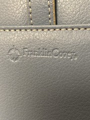 VTG Franklin Covey Lt Blue Pebble Leather Horse Bit Latch 8 X 6 Planner/Wallet