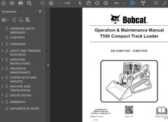BOBCAT T590 COMPACT TRACK LOADER OPERATORS SERVICE REPAIR SHOP MANUAL PDF USB