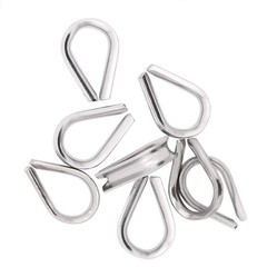Wire Rope Thimble Clamp Stainless Steel Marine Grade 304 A2 Cable Clip Loop