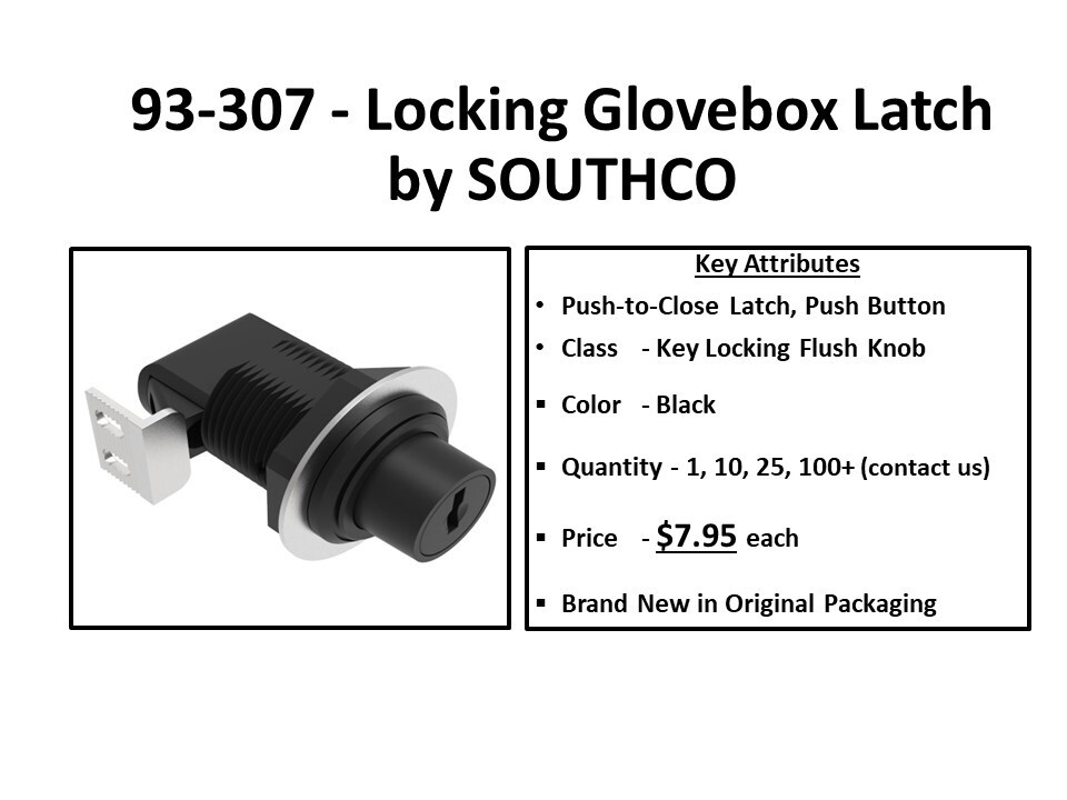 Glove Box Latch with Key (93-307)