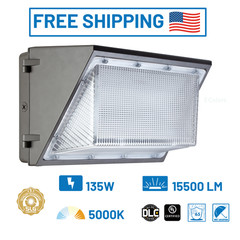 135W LED Large Wall Pack 15550 Lm 5000K Outdoor Security Light Dark Bronze SLG
