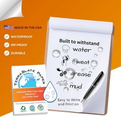 TerraSlate (1000 Sheets) Premium Weatherproof Printer Paper 8.5 x 11 In Letter