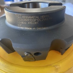 Kennametal 4” Dia Indexable Facemill # 100B08RP70SP12C2WUFP w/ 9 inserts