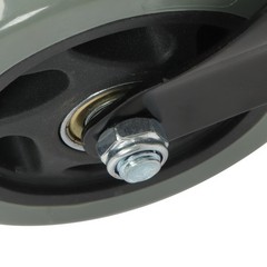 4 Pcs 4 Inch Grey Swivel Caster Wheels Heavy Duty With Safety Brake 2200Lbs