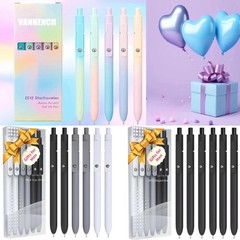 7PC 0 5mm Fine Point Gel Pens Quick Dry Black Ink Smooth Writing Journaling