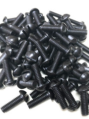 (50) 8-32 X 1/2 Slotted Round Head Machine Screw Black Oxide 832×1/2 BLACK OXIDE