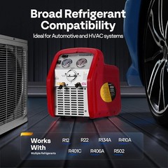 Portable Refrigerant Recovery Machine 3/4HP Single Cylinder 110-120V AC 60Hz